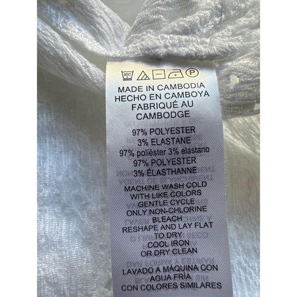 Michael Kors Lace Floral Semi Sheer Long Sleeve Blouse - Picture 10 of 14